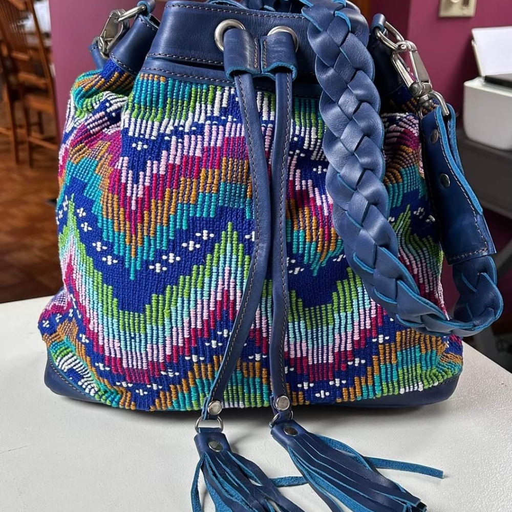 Guatemalan Huipil Bucket Bag